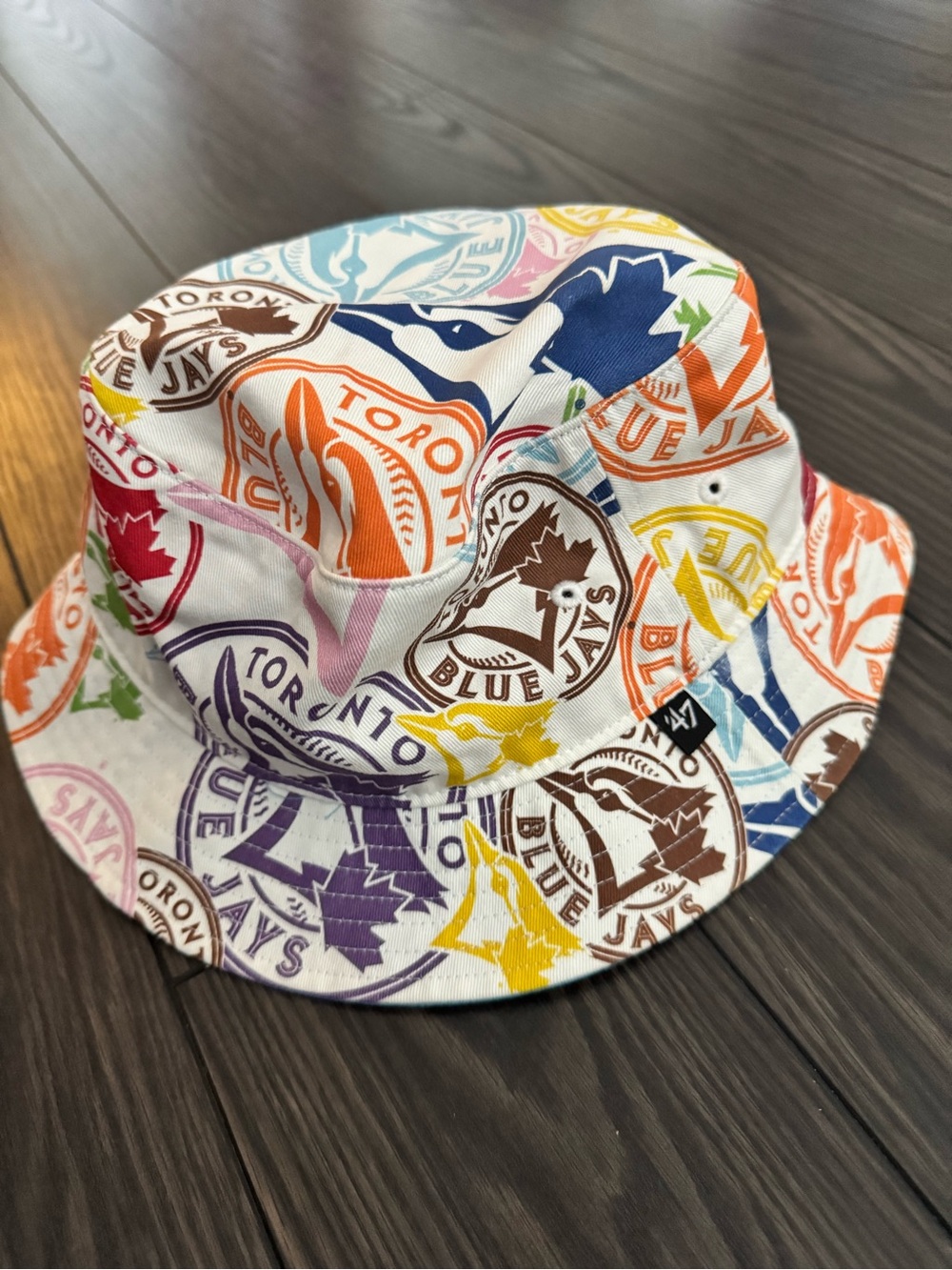 Toronto Blue Jays ’47 Brand Multi Colour Logo Bucket Hat OSFA MLB Baseball
